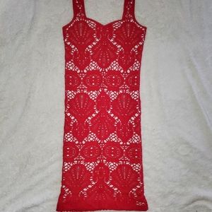 Intimately Free People Bodycon, Red/Nude, M/L Dress, Shell